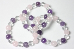 Multicolor Quarz Kugelarmband 10 mm
