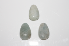 5erSet Aquamarin Trommelstein gebohrt