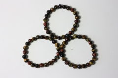 Tiger Eye 3 Color Ball Bracelet 8 mm