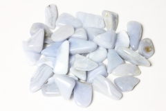 0,5kg Chalcedon blau Trommelsteine Blue Storm