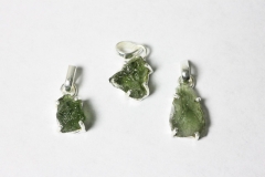Moldavite pendant Sterling Silver 1,3-1,4gr. p.pc.