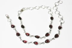 Granat Armband Cab. 925erSilber