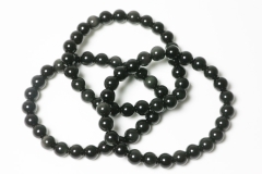 5erSet Obsidian Kugelarmband ca.8mm/20,5cm