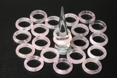 10erSet Rosenquarz Ringe ca.5-5,5mm