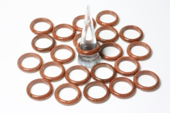 10erSet Goldfluß synth. Ringe ca.5-5,5mm