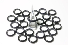 10erSet Blaufluß synth. Ringe ca.5-5,5mm