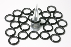 10erSet Obsidian Ringe ca.5-5,5mm