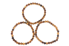 Tiger Eye gold Ball Bracelet 6 mm