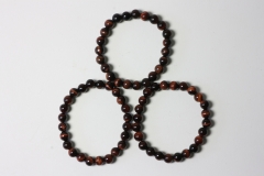 Tiger Eye red Ball Bracelet 8 mm