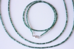 Grüner Amethyst Kugelkette fac. ca.2mm/45cm