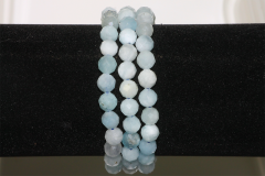 Aquamarin Kugelarmband 6 mm fac.