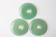 Set of 3 aventurine 40mm donuts