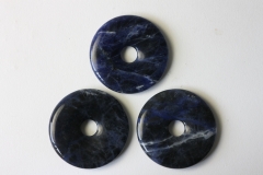 3erSet Sodalith 40mm Donuts