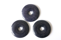 3erSet Blaufluß synth. 40mm Donuts