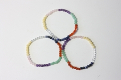 Multicolor Chakra Kugelarmband 4mm