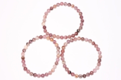 Strawberry quartz ball bracelet 6mm