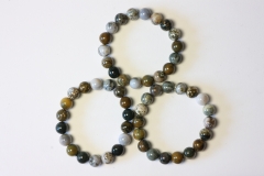 Ocean jasper ball bracelet 10mm