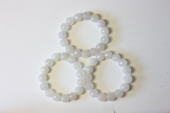 Agate ball bracelet 13-14mm fac. white