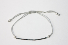 Chrysocoll pullstring bracelet fac. approx. 2mm/6+21cm