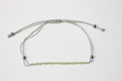 Peridot pullstring bracelet fac. approx. 2mm/6+21cm