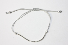 Hematin silver Pullstring bracelet fac. approx. 2mm/6+21cm