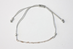 Rutilated quartz pull string bracelet fac. approx. 2mm/6+21cm