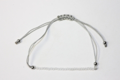 Topas weiß Pullstring-Armband fac. ca.2mm/6+21cm