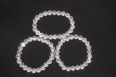 Rock crystal ball bracelet fac. 8mm