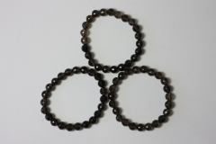 Smoky quartz ball bracelet fac. 8mm