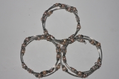 SW beads bracelet 3 rows Flexi