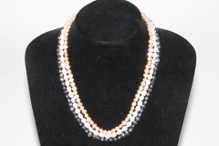 Necklace freshwater cultured pearl 50cm/carab