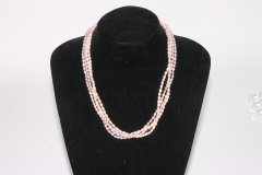 Biwa pearl necklace 2 rows 50 cm/Karan. apricot